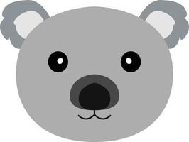 carino poco koala viso illustrazione vettore