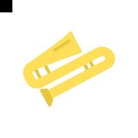 trombone icona logo piatto stile vettore
