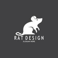 ratto nero silhouette logo vettore illustrazione