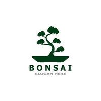 Bonsai albero pianta vettore logo illustrazione