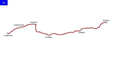 strada carta geografica di Germania vettore