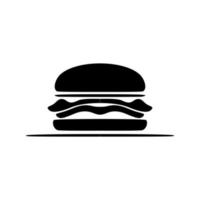 vettore logo di nero e bianca hamburger.