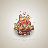 islamico saluto Ramadan carta design vettore