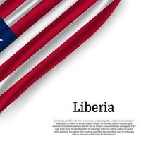 agitando bandiera di Liberia vettore