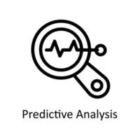 predittivo analisi vettore schema icone. semplice azione illustrazione azione