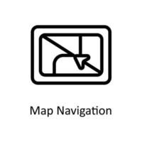 carta geografica navigazione vettore schema icone. semplice azione illustrazione azione