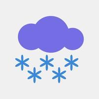 icona nevicando. tempo metereologico elementi simbolo. icone nel piatto stile. bene per stampe, ragnatela, smartphone app, manifesti, infografica, logo, cartello, eccetera. vettore