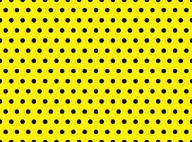 nero e giallo polka punto modello vettore sfondo