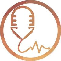 medico Podcast vettore logo modello. Questo design uso stetoscopio simbolo. adatto per Salute cura notizia.