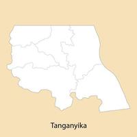 alto qualità carta geografica di tanganica è un' regione di dr congo vettore