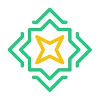 decorazione icona duocolor verde giallo stile Ramadan illustrazione vettore elemento e simbolo Perfetto.