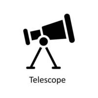 telescopio vettore solido icone. semplice azione illustrazione azione