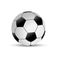 3d realistico calcio o calcio palla isolato vettore