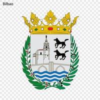 emblema di bilbao. città di Spagna. vettore