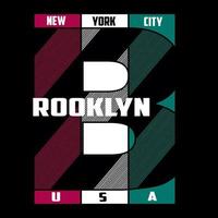 vettore brooklyn testo, logo, etichetta tipografia design