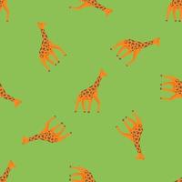 seamless pattern di giraffe vettore