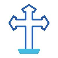 cristiano icona duotone blu stile Pasqua illustrazione vettore elemento e simbolo Perfetto.