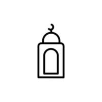 moschea cartello simbolo. vettore illustrazione