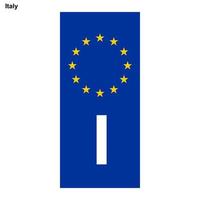 Unione Europea nazione identificatore. blu gruppo musicale su licenza piatti Italia vettore