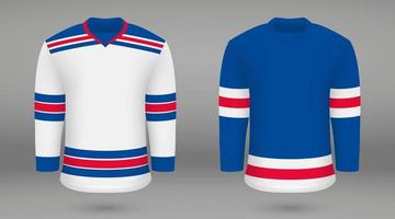 camicia modello forza hockey maglia nuovo York vettore