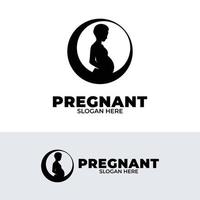 incinta donna logo design ispirazione vettore