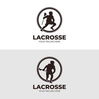 lacrosse sport logo design vettore