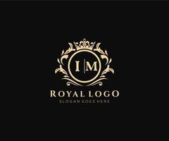 iniziale sono lettera lussuoso marca logo modello, per ristorante, regalità, boutique, bar, Hotel, araldico, gioielleria, moda e altro vettore illustrazione.