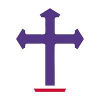 cristiano icona solido rosso viola stile Pasqua illustrazione vettore elemento e simbolo Perfetto.
