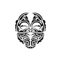 ornamentale facce. polinesiano tribale modelli. adatto per tatuaggi. isolato su bianca sfondo. vettore illustrazione.