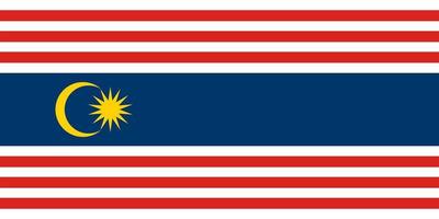 semplice bandiera stato di Malaysia. vettore