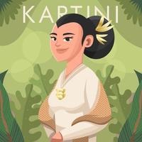 bellissimo kartini nel verde della natura vettore