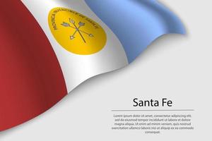 onda bandiera di Santa fe è un' stato di argentina vettore