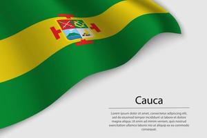 onda bandiera di cauca è un' regione di Colombia vettore