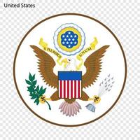 Stati Uniti d'America nazionale emblema o simbolo vettore