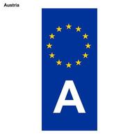 Unione Europea nazione identificatore. blu gruppo musicale su licenza piatti vettore