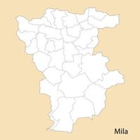 alto qualità carta geografica di mila è un' Provincia di algeria vettore