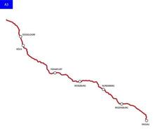 strada carta geografica di Germania vettore