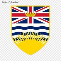 emblema di terranova e labrador, provincia del canada vettore