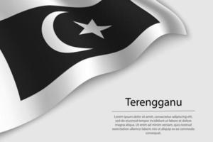 onda bandiera di terengganu è un' regione di Malaysia vettore