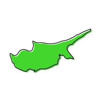 semplice schema carta geografica di Cipro. stilizzato linea design vettore