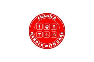 fragile etichetta design vettore