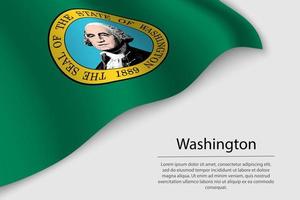 onda bandiera di Washington è un' stato di unito stati. vettore