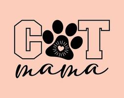 gatto mamma, tipografia maglietta vettore arte per La madre di giorno, mamma, mamma, svg, tipografia t camicia design