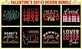 San Valentino giorno tipografia maglietta design fascio vettore