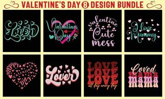 San Valentino giorno tipografia maglietta design fascio vettore