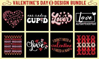 San Valentino giorno tipografia maglietta design fascio vettore