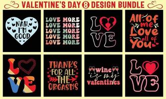 San Valentino giorno tipografia maglietta design fascio vettore