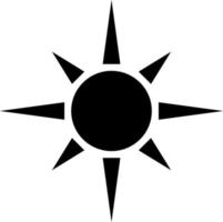 sole, icona. estate vettore icona nero magro piatto simbolo di turismo per ragnatela e App sviluppo isolato su bianca sfondo. vettore su bianca sfondo