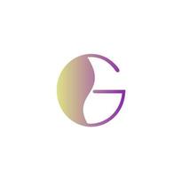 lettera g logo design con un' immagine di un' Fata come decorazione vettore