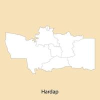 alto qualità carta geografica di hardap è un' regione di namibia vettore